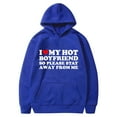 thumbnail image 1 of DPTALR Valentine's Day Couple Print Hooded Fleece Pocket Sweater Coat, 1 of 2