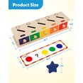 thumbnail image 4 of Coogam Montessori Toys Wooden Color Shape Sorting Box Game Geometric Matching Blocks Early Learning Educational Toy for 3 4 5 Year Old Baby Toddlers, 4 of 8