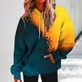thumbnail image 2 of VEKDONE Fall Hoodie Sweatshirts for Women 2025 Clearance Sale Trendy Tie-Dye Print Pullover Top with Pockets Casual Long Sleeve Drawstring Hooded Blouse Yellow L, 2 of 5