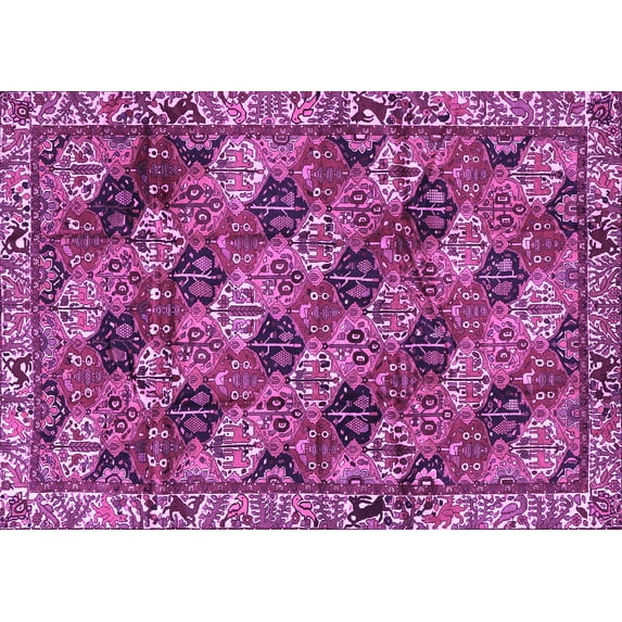 Ahgly Company Indoor Rectangle Persian Purple Traditional Area Rugs, 2' x 3'