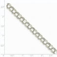 thumbnail image 2 of 14K White Gold Lite 7mm Triple Link Charm Bracelet, 2 of 5