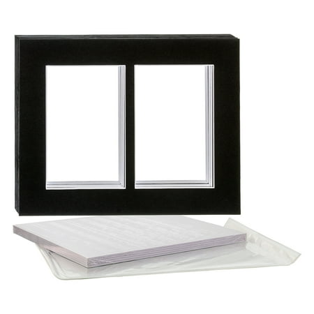 6 Pane Window Frame For Sale U.S. Art Supply 11X14 Black Multi-Window Photo Mat Board Set - Mats, Backboard & Clear Bags - 10 Sets ()