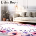 thumbnail image 2 of ODIKA 3'x5' Machine Washable Non-Slip Area Rug, Nursery Floral High Traffic Rug, Pink, 81475, 2 of 5