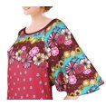 thumbnail image 2 of Chemin de Moda Women's Wide Raglan Short Sleeve Floral Floor-Length Nightgown, 2 of 4