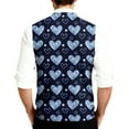 thumbnail image 4 of Resicozy Mens Valentines Knit Sweater Vest Sleeveless Button Down V Neck Tops 2026 Spring Casual Loose Printed Basic Vests Blue L, 4 of 6