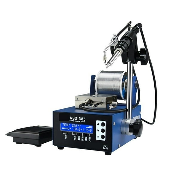ASS-385A Digital Display Fully Automatic Soldering Machine 75W Foot Pedal Type Automatic Tin Feeding Tin BGA Soldering Station ,High Temperature Resistant