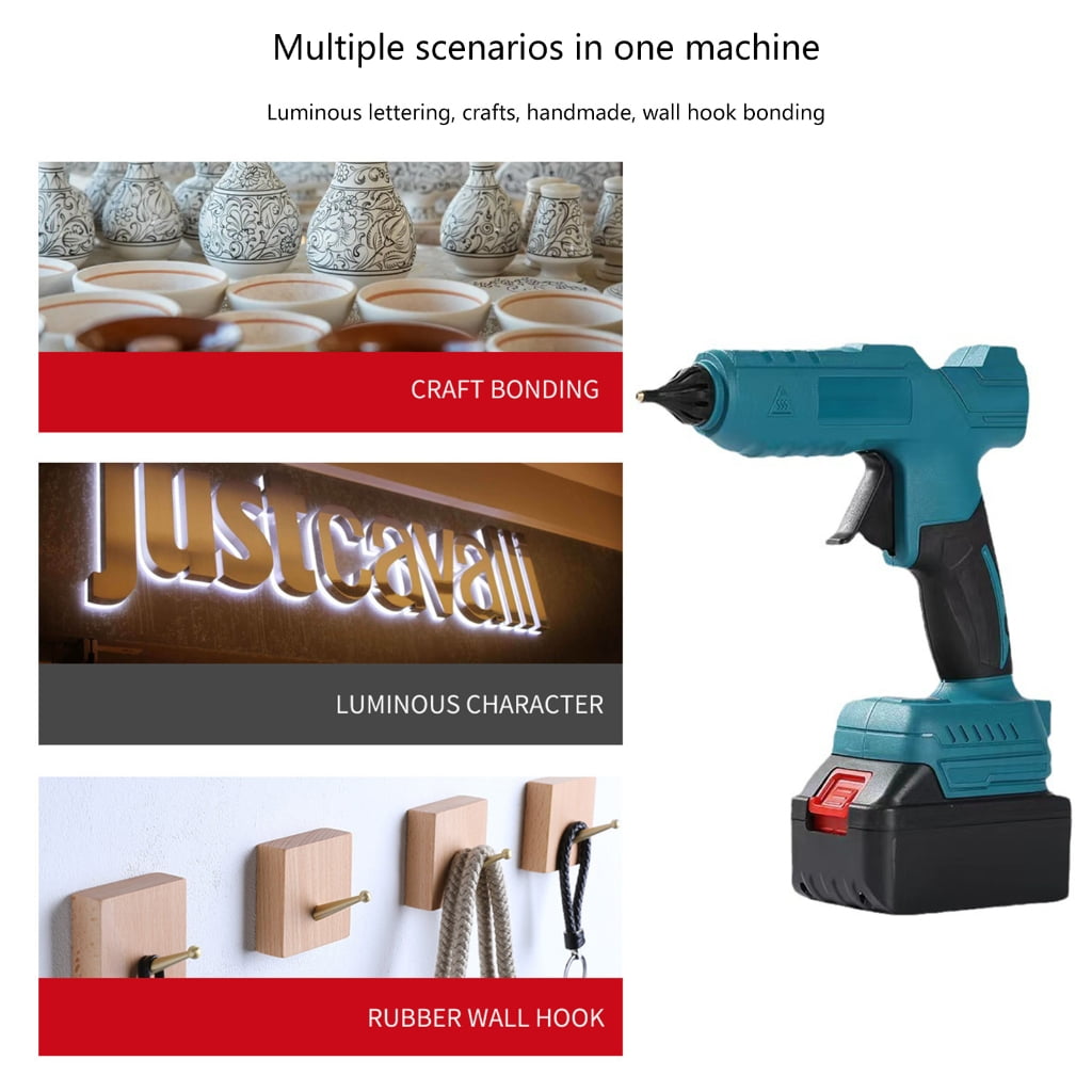 RYUJNDK High Powered 20V Wireless Adhesive Guns Fast Preheating Suitable For Bonding Crafting Fabric Bonding Smooth Application