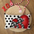 thumbnail image 3 of Valentines Day Pillow Cover 12X20 Inch Polka Dots Heart Bow Decoration Holiday Home Decorative Pillow Case for Sofa Couch Decor AA339-12, 3 of 6