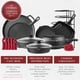 thumbnail image 3 of Cuisinel - Juego completo de utensilios de cocina de hierro fundido, kit presazonado, sartén de 8 pulgadas + sartenes de 10 pulgadas + 12 pulgadas con tapa de vidrio + sartén para parrilla + horno, 3 of 4