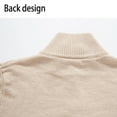 thumbnail image 5 of GuangCheng George Men Cable Knit Sweaters Half Zip Thick Warm Turtleneck Pullover Soft Comfort Classic Winter Wear,Khaki,L, 5 of 9