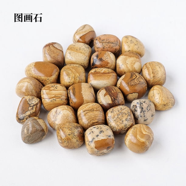 Xiao Hua Piedra rodante pulida de piedra natural de 200 g, piedra cruda irregular amarilla, piedra de expansión para aromaterapia, piedra decorativa para pecera de jardín, 2-3 cm