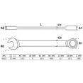 thumbnail image 2 of Llave COMBINADA con MATRACA BGS 6522 22 MM, 2 of 2