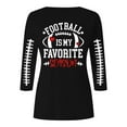 thumbnail image 4 of BAODANN Ladies' Three Quarter Sleeve Round Neck Rugby Letter Printed Casual T Shirt 3 Pack of Turtle Neck Top for Women Womens Short Sleeve Shirt Workout T Shirts Women Womens Tops Short Sleeve Loose, 4 of 4