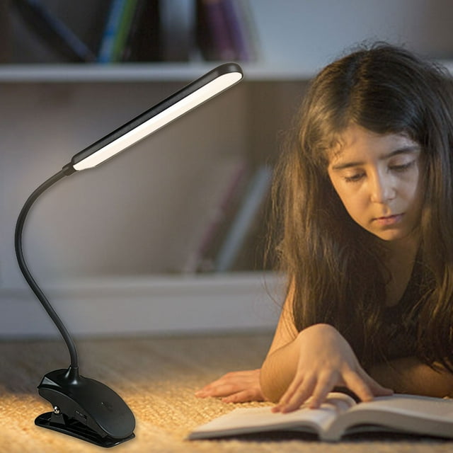Aqestyerly Outdoor Power Tools Clip Reading,Usb Desk Lamp,3 Color Modes,Eye Protection,Book Clip,360° Flexible Gooseneck Clip