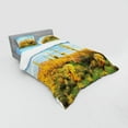 thumbnail image 3 of Ambesonne Spring Bedding Set 3 Pcs, Sonoran Desert Blooms, Twin, Marigold Blue Green, 3 of 3