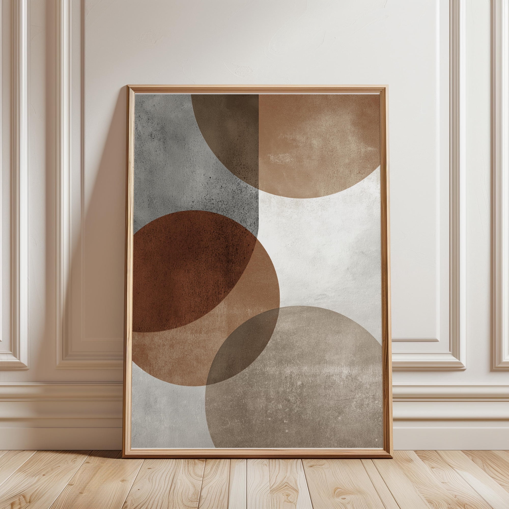 Brown Abstract Print-Homely Wall Art Beige Modern Wall Decor Minimalist Wall Art Kitchen Print Living Room Wall Art Retro Wall Art