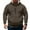 Brown, variant on Qulqfy Pullover Men Hoodies Green Cargo Plus Size Half Zip Casual Long Sleeve Hooded Sweatshirts with Zipper Pockets Mens Sweatshirts L