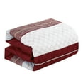 thumbnail image 5 of Bed-in-a-Bag 9-pieces Prova Brick Red Comforter and Sheet Set King Size White Bed in Bag, 5 of 9