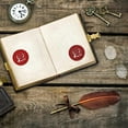 thumbnail image 4 of 1Set Fox Wax Seal Stamp Book Sealing Wax Stamps Leaves 30mm Retro Vintage Removable Brass Stamp Head, 4 of 8