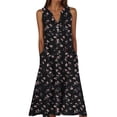 thumbnail image 2 of Otvok Summer Dresses for Women V Neck Sleeveless Floral Print Boho Midi Dress with Pockets Beach Vacation Resort-Style Flowy Tank Dress, 2 of 6