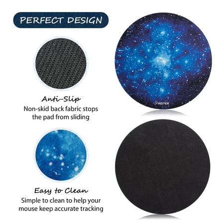 Mouse Pad By Insten Galactic Space Design Round Galaxy Mouse Mat
