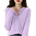 thumbnail image 2 of JFGHDG Cardigan Sweaters for Women Vintage Cardigan Button Down Cardigan Short Sleeve Cardigans for Women Crochet Cardigans for Women Womens Sweaters Cardigan Womens Shrugs for Summer Dress Purple S, 2 of 4