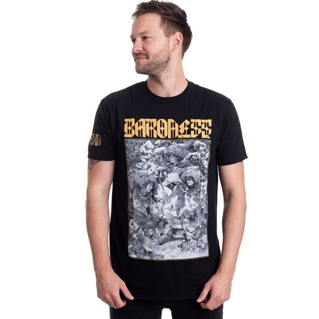 Baroness T-Shirt en Coton à Imprimé Dos Gris et Or Adulte