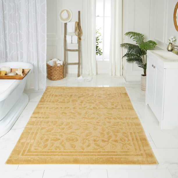 Mohawk Home Wellington Gold Bath Rug Area Rug, 2'x5', Gold Walmart