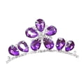 thumbnail image 2 of simhoa Rhinestone Bridal tiara with Combs Pin for Women Birthday Costume, 2 of 7