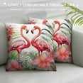 thumbnail image 3 of JEUXUS  Flamingo Throw Pillow Cover Couch Pillow Case Square Outdoor Pillow Sofa Bed Lumbar Pillowcase Decorative, 3 of 5