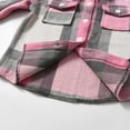 thumbnail image 5 of SERTG Kids Plaid Academic Shirt Long Sleeve Fashion School Style Spring Fall Casual Top for Boys and Girls 1-6 Years(Pink,9 Years), 5 of 9