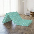 thumbnail image 4 of Floral Foldable Mattress, Botanical Design Elements, 74.8" x 39.4", Turquoise Peach, by Ambesonne, 4 of 4