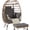 Dark Gray, variant on Wicker Egg Chair,Rattan Egg Chair Indoor Outdoor,Oversized Large Egg Chairs with Ottoman and Thick Cushions for Porch, Backyard, Balcony