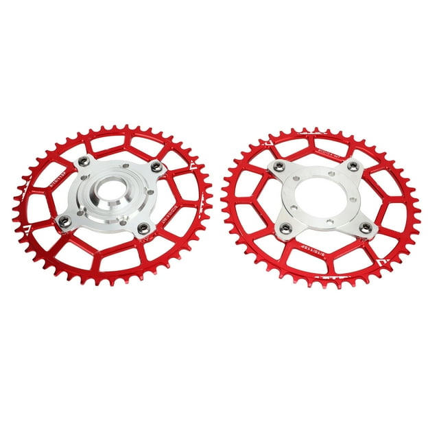 Base de conversión BC T, 2 piezas Adaptador de plato 104BCD Adaptador de plato de bicicleta eléctrica Adaptador de motor de accionamiento medio T Características de vanguardia