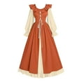 thumbnail image 3 of Huanglei Robe Médiévale pour Femmes Robe Irlandaise à Manches Longues, 3 of 4