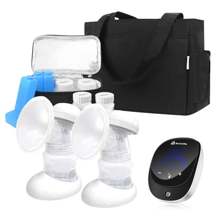 Value Pack of BelleMa Plethora Double Electric Breast Pump with Patented 3D Collection Closed System, On-The-Go Tote, and Cooler
