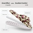 thumbnail image 2 of Indoor Slippers for Women Open Toe, Plush Anti Slip Flip Flops (M- US women size 7-8, Leopard print), 2 of 4