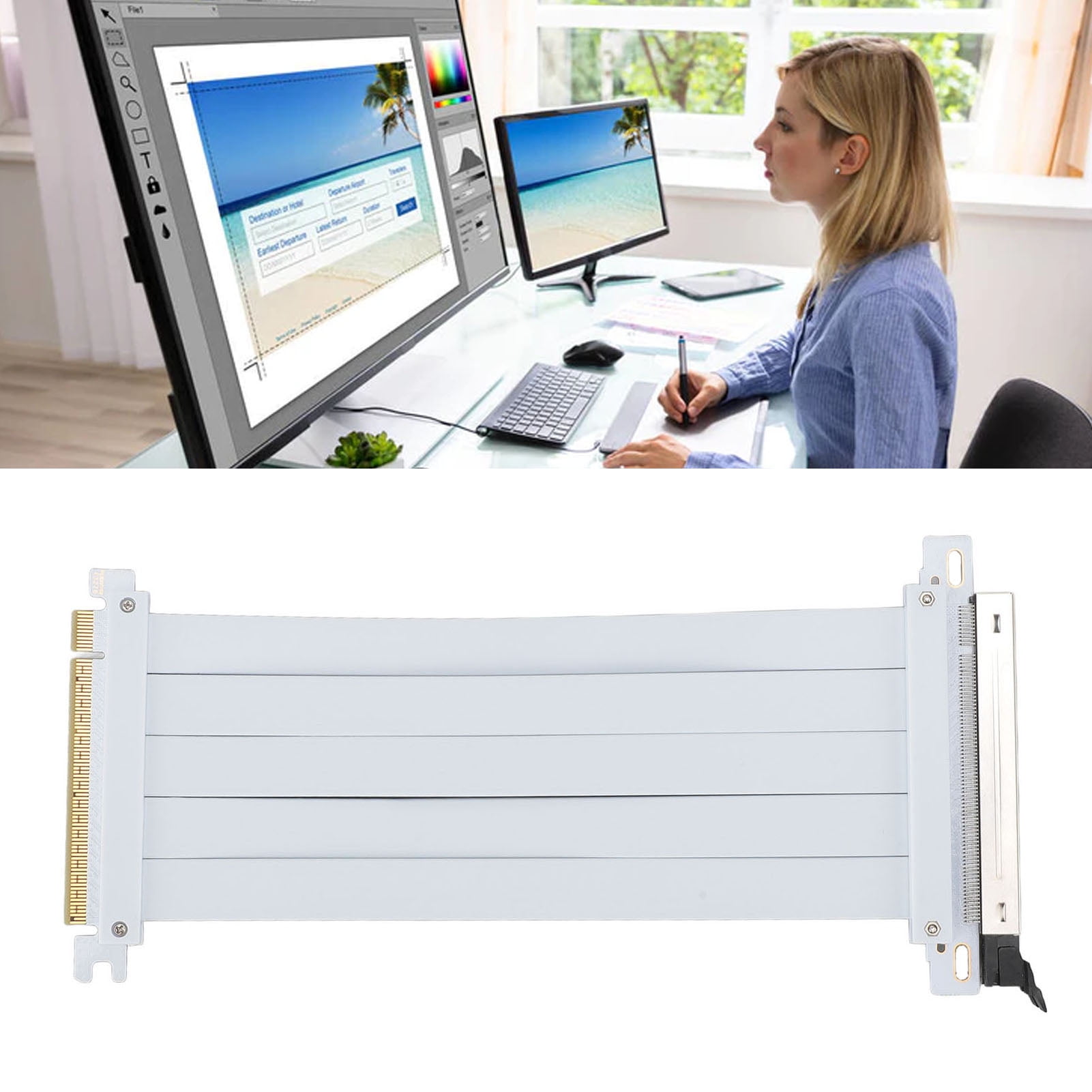 PCIE 5.0 X16 RISER KABLOSU - 128GBPS Yüksek Hızlı Esnek GPU Uzatma