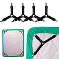thumbnail image 6 of Amerteer 4 PCS Bed Sheet Fasteners, Adjustable Triangular Bed Sheet Holder Straps for Corners, with Sheet Clips Keeping Sheets in Place, Elastic Grippers Suspenders for Mattress, Sofa, Cushion etc, 6 of 7
