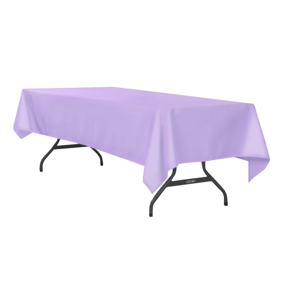 100% Polyester Rectangular Tablecloth Machine Washable Seamless Economy Fabric Table Cover 60"X120" Lavender for Wedding Party Birthday and Event Decoration