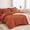 Burnt Orange, variant on Queen 7-Piece Bedding Comforter Set in Beige – Lightweight Tufted Comforter with Sheets, Pillowcases & Shams, All-Season Fluffy Bed Bundle for Bedroom