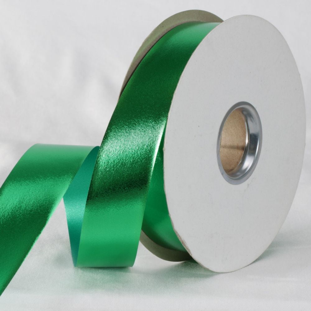 Emerald Green Metallic Finish Ribbon 1.2" x 110 Yards