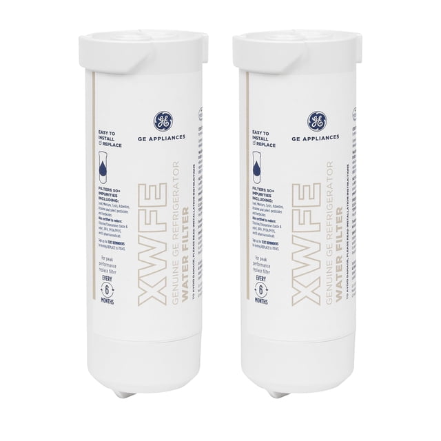 Filtro de agua GE XWFE™ certificado, paquete de 2 para refrigeradores
