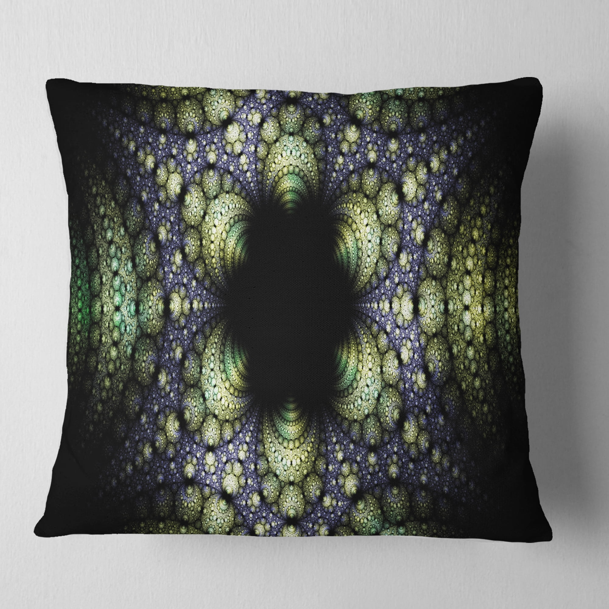 Designart Into the Center of Fraction - Abstract Throw Pillow - 16x16