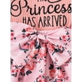 thumbnail image 6 of Bagilaanoe Newborn Baby Girl Rompers Dress Letter Print Short Sleeve Skirt Bodysuit 3M 6M 9M 12M 18M Infant Patchwork One Piece Jumpsuit, 6 of 9