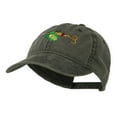 thumbnail image 2 of Fishing Green Spinner Embroidered Washed Cap - Black OSFM, 2 of 5