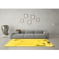 thumbnail image 3 of Ahgly Company Machine Washable Indoor Rectangle Abstract Yellow Modern Area Rugs, 5' x 8', 3 of 4