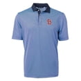 thumbnail image 2 of Men's Cutter & Buck Light Blue/Navy St. Louis Cardinals Virtue Eco Pique Micro Stripe Recycled Polo, 2 of 3