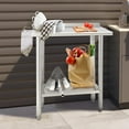 thumbnail image 2 of Towallmark Stainless Steel Work Table, Commercial Prep Table 36x24 Inch With Adjustable Undershelf & Trash Bag Holder, NSF Certified 2 Tier Kitchen Workbench For Restaurant, Bakery, 2 of 8