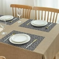 thumbnail image 3 of Black White Tiny Skull Pattern Summer Placemats Table Placemats Set Of 4-Linen Kitchen Washable Placemats Table Mats 11.8"x17.7" Non-Slip Heat Resistant, 3 of 6